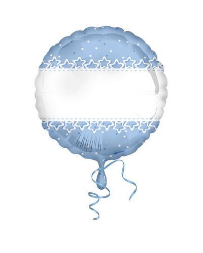 Palloncino Foil 18'' Personalizzabile Azzurro e Bianco - The Colours of Balloons