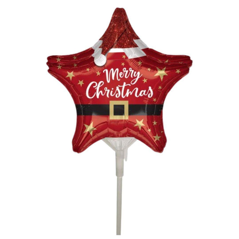 Pallone Foil Mini Shape 9'' Santa Christmas Star