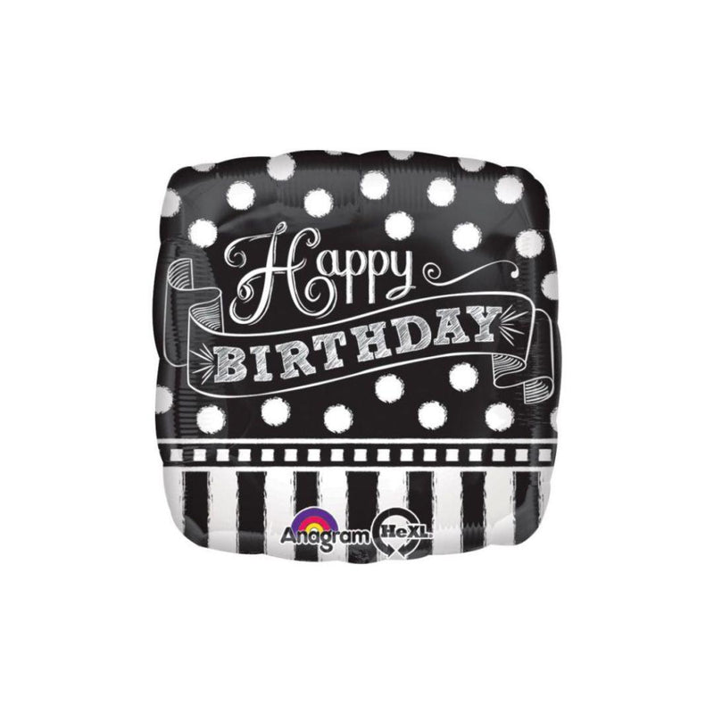 Happy Birthday Black and White Lavagna 18