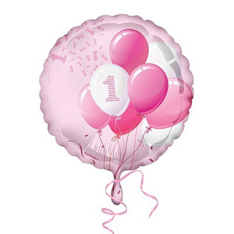 1 Compleanno Rosa Foil Standard 18'' - 45 cm