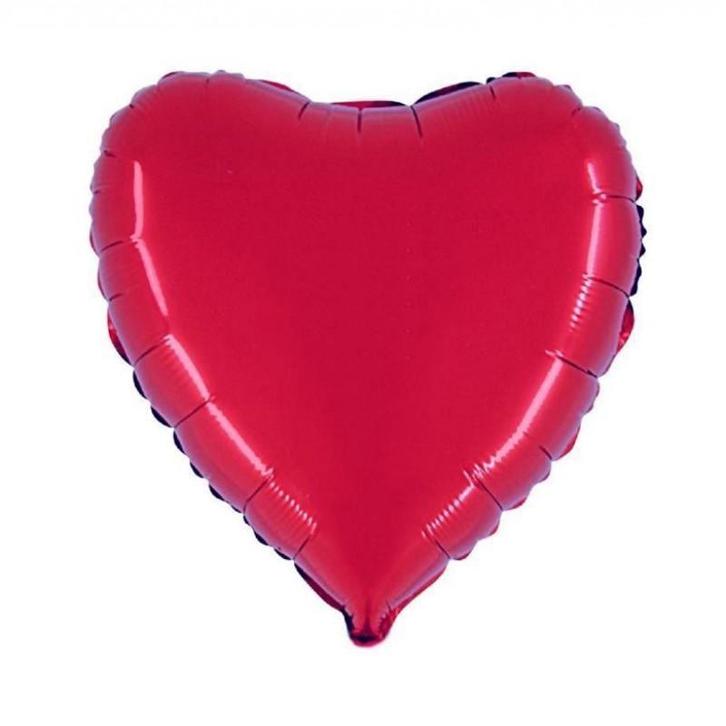Mylar Cuore 18” Solid Rosso