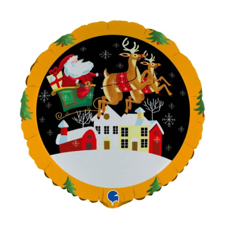 Babbo Natale in Slitta Mylar 18''