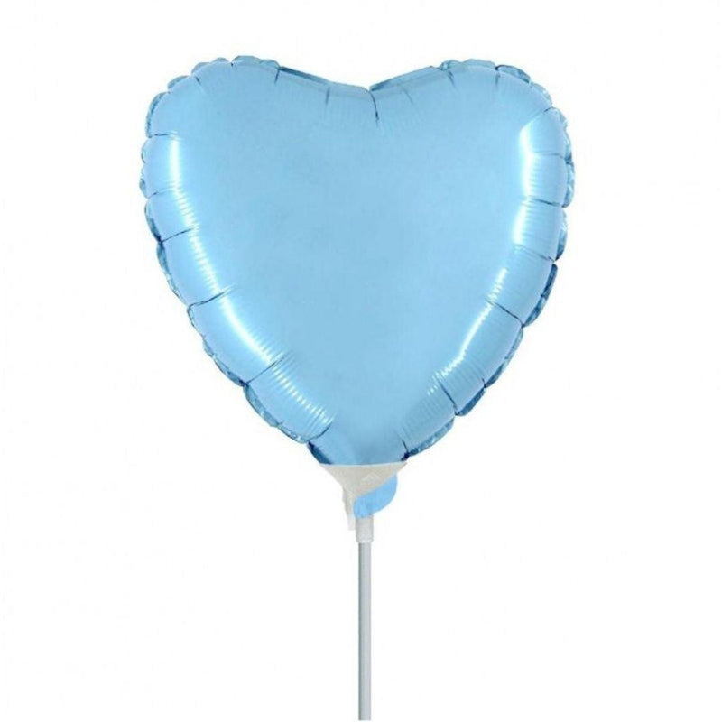 Mini Shape Mylar Cuore 9'' Azzurro Liscio