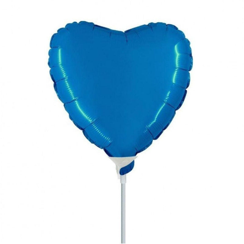 Mini Shape Mylar Cuore 9'' Blu Liscio