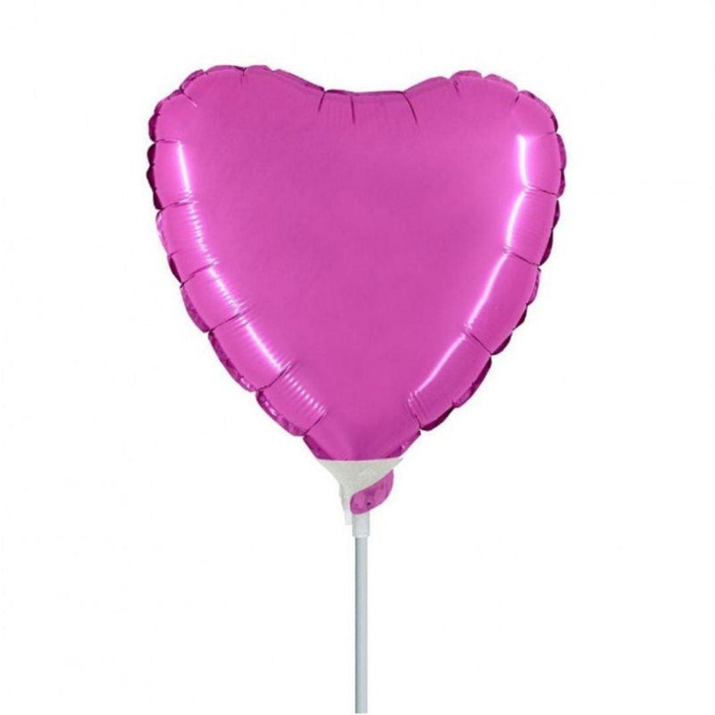 Mini Shape Mylar Cuore 9'' Fucsia Liscio