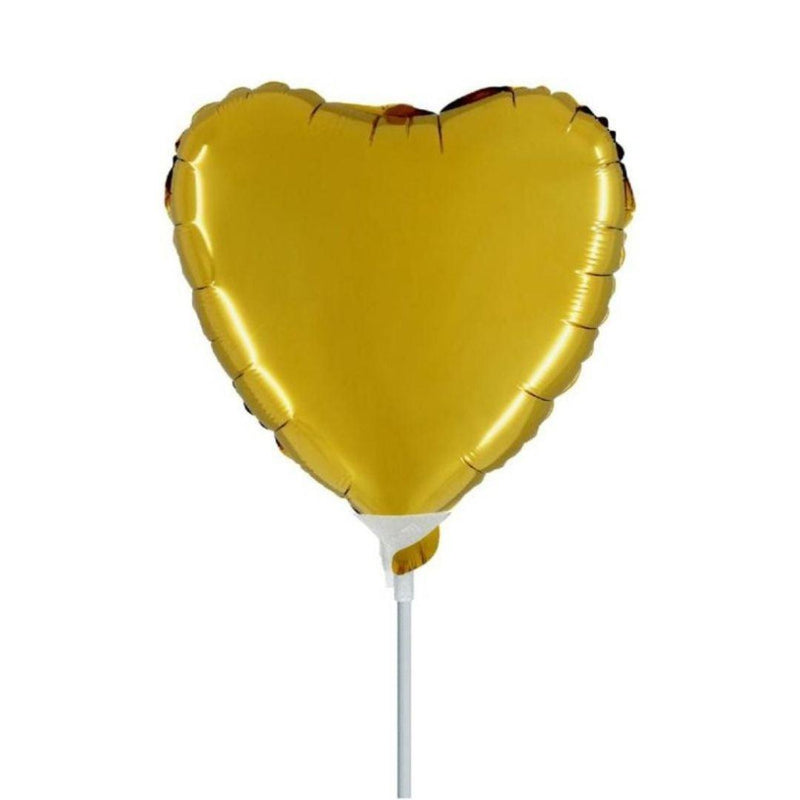 Mini Shape Mylar Cuore 9'' Oro Liscio