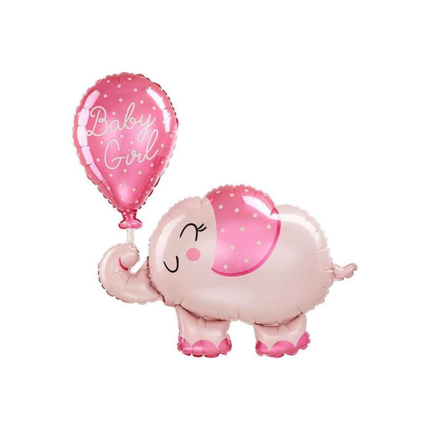 Elefantino Rosa Baby Girl 31'' Super Shape cm 73X 78