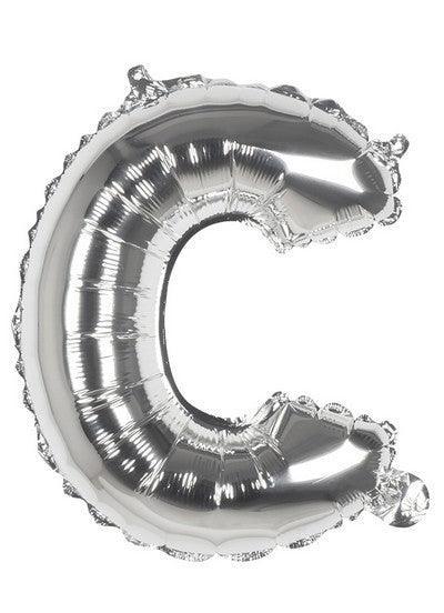 Foil Balloon Letter 'C' Silver (36 cm)