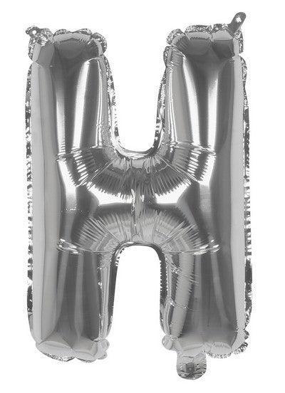 Foil Balloon Letter 'H' Silver (36 cm)