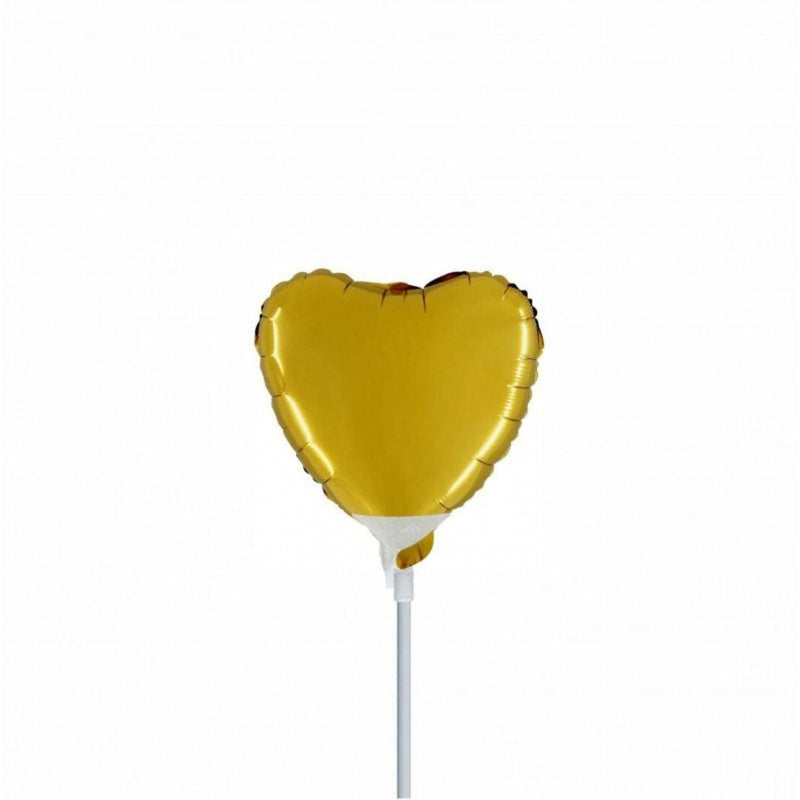 Mini Shape Mylar Cuore 4'' Oro Liscio