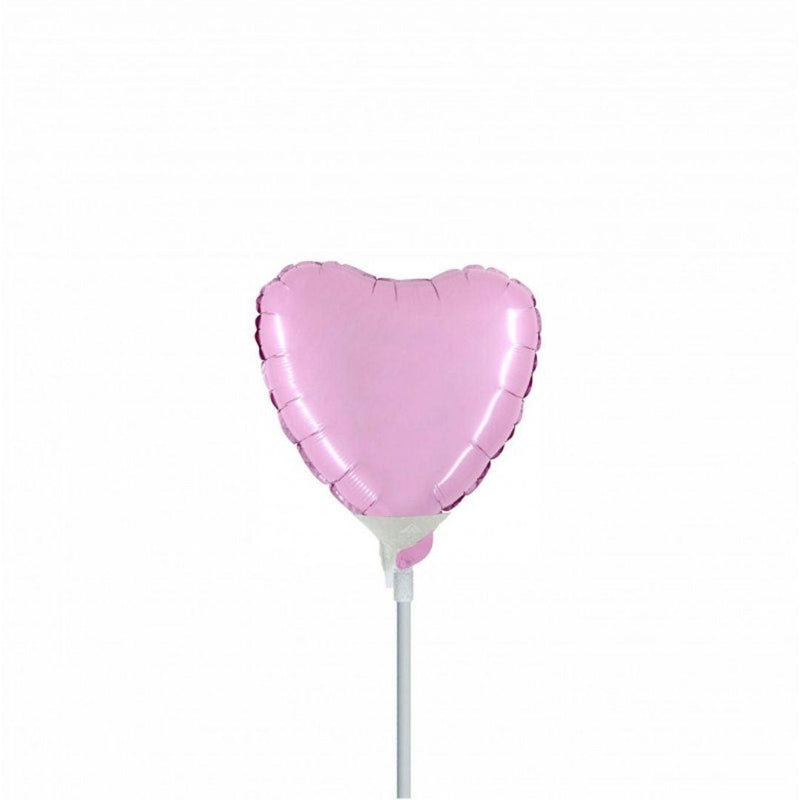 Mini Shape Mylar Cuore 4'' Rosa Liscio