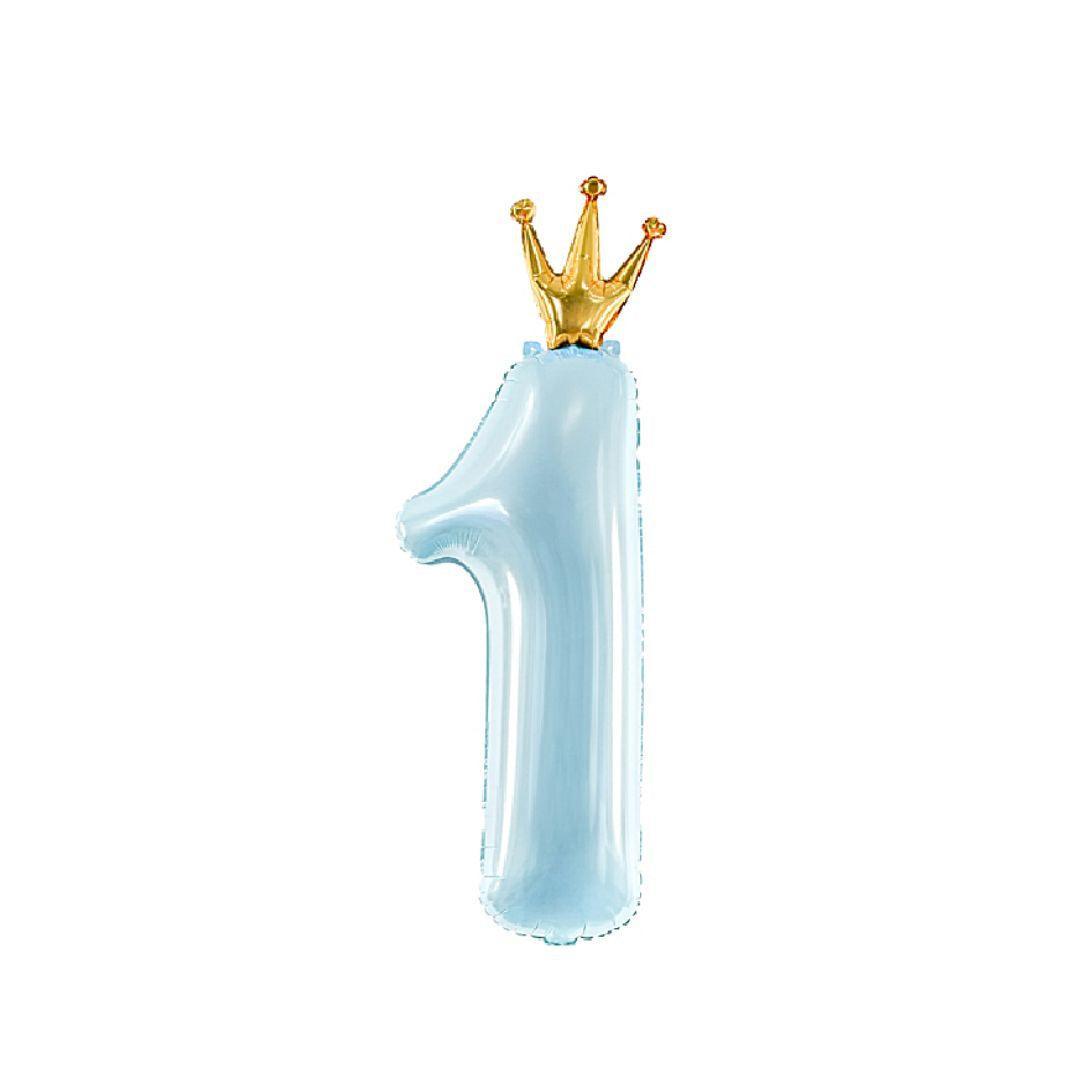N.1 Celeste con Corona 36'' Mylar