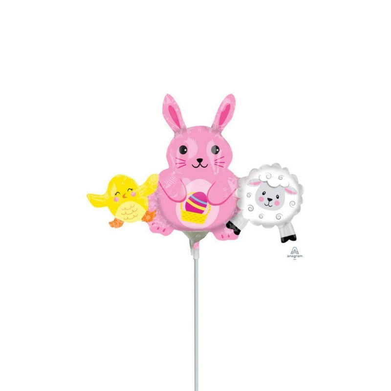 Pallone Foil Mini Shape Bunny & Friends