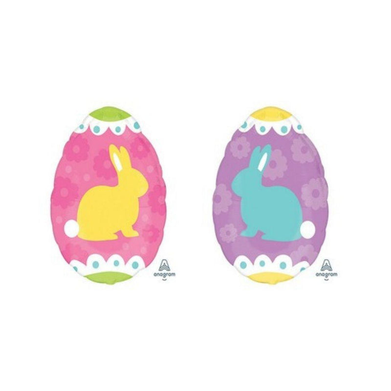 Pallone foil Junior Shape Yellow & Blue Bunnies