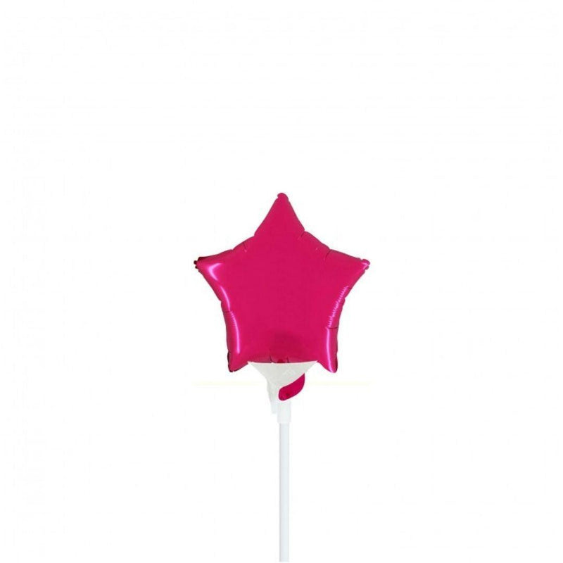 Mini Shape Mylar Stella 4'' Magenta Liscio