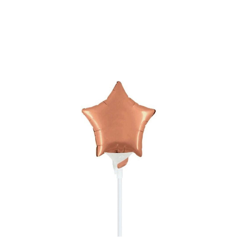 Mini Shape Mylar Stella 4'' Oro Rosa Liscio