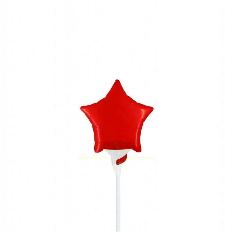 Mini Shape Mylar Stella 4'' Rosso Liscio