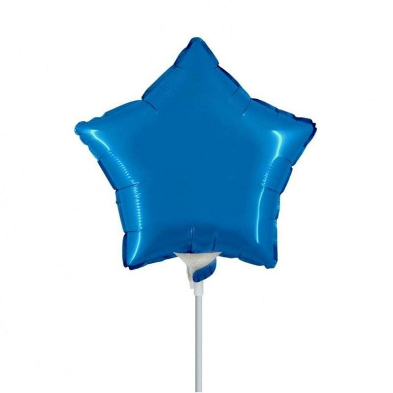 Mini Shape Mylar Stella 9'' Blu Liscio