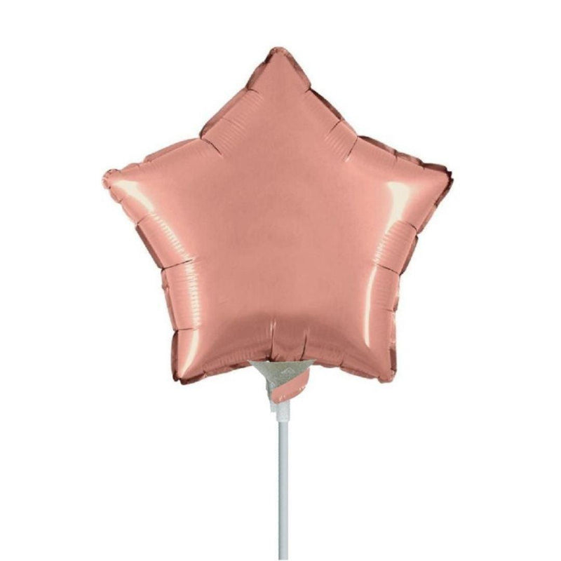 Mini Shape Mylar Stella 9'' Oro Rosa Liscio