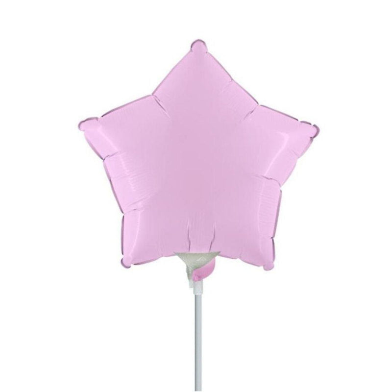 Mini Shape Mylar Stella 9'' Rosa Liscio