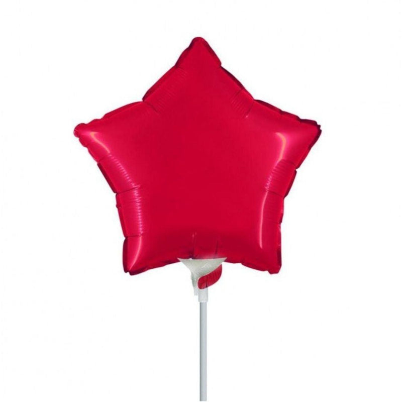 Mini Shape Mylar Stella 9'' Rosso Liscio