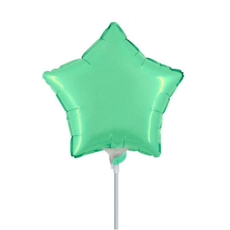 Mini Shape Mylar Stella 9'' Verde Pastello Liscio