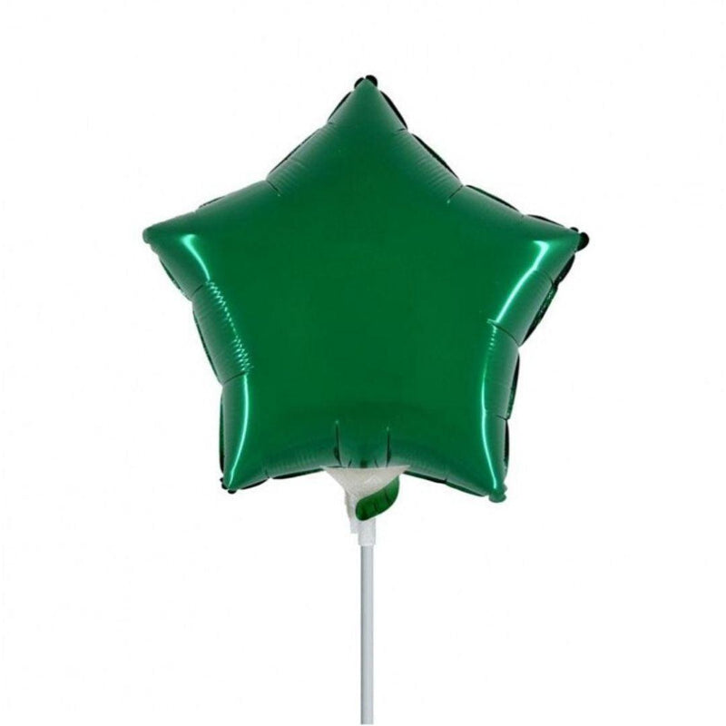 Mini Shape Mylar Stella 9'' Verde Smeraldo Liscio