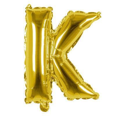 Foil Balloon Letter 'K' Oro (36 cm)