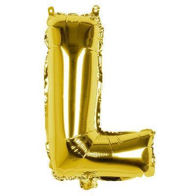 Foil Balloon Letter 'L' Oro (36 cm)