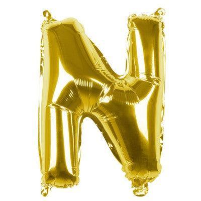 Foil Balloon Letter 'N' Oro (36 cm)