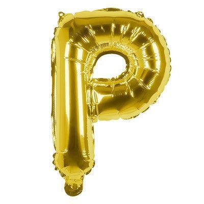 Foil Balloon Letter 'P' Oro (36 cm)
