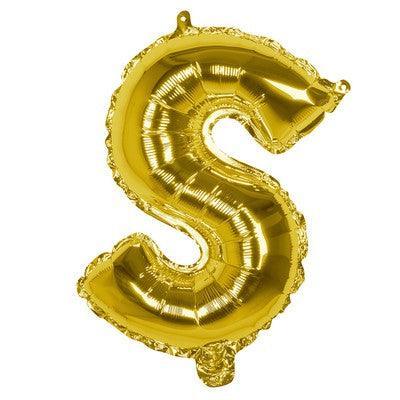 Foil Balloon Letter 'S' Oro (36 cm)