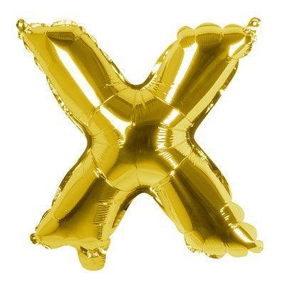 Foil Balloon Letter 'X' Oro (36 cm)