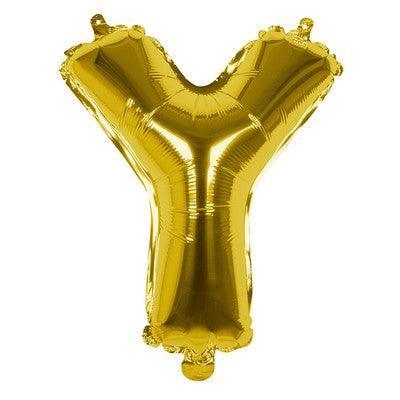 Foil Balloon Letter 'Y' Oro (36 cm)