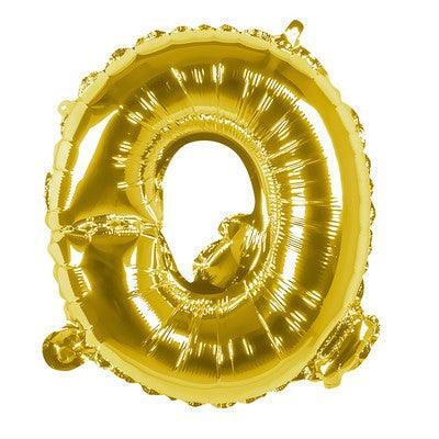 Foil Balloon Letter 'Q' Oro (36 cm)