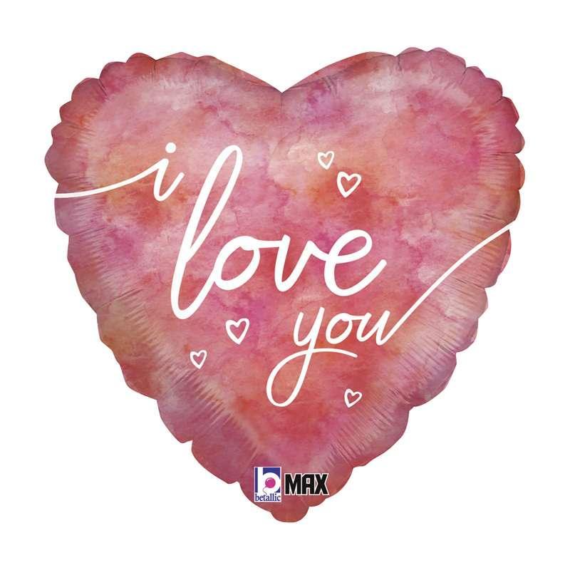 Palloncino Foil Watercolor “I love you”