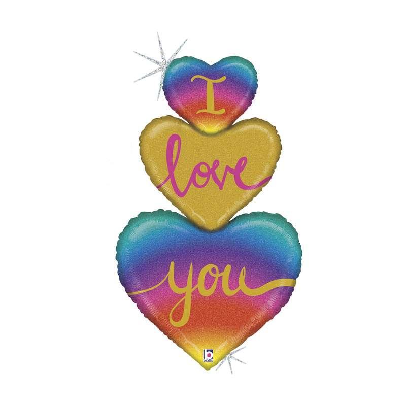 Palloncino Maxi Foil Arcobaleno I Love You