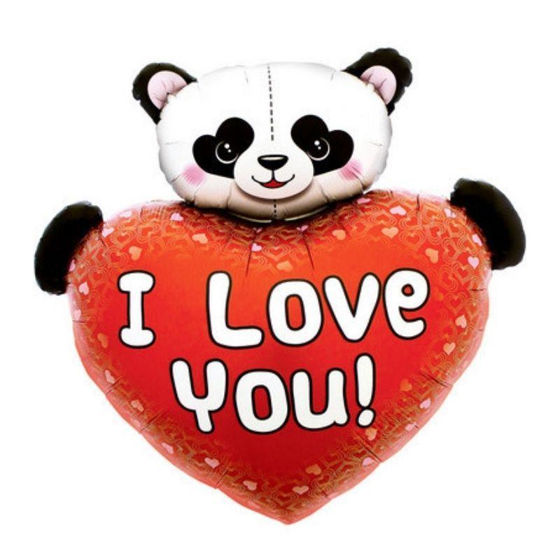 Pallone Foil I Love You Panda